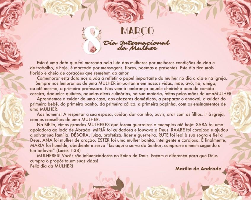 08 de Março - Dia Internacional da Mulher