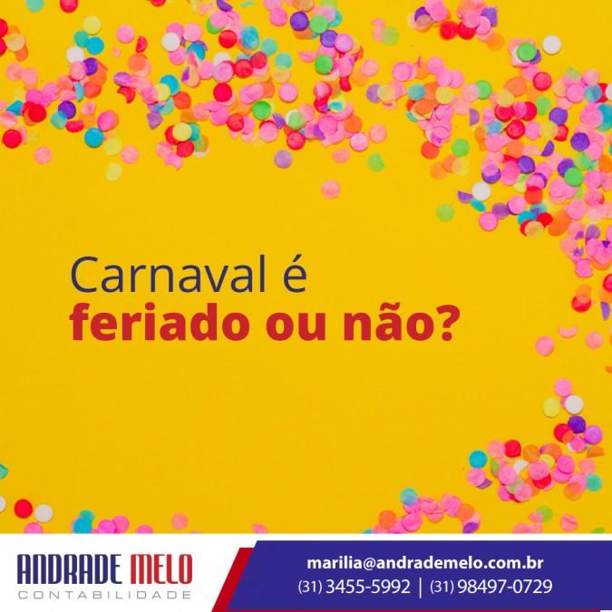 Carnaval é feriado ou não?